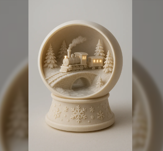 Winter Train snow globe - Image 2