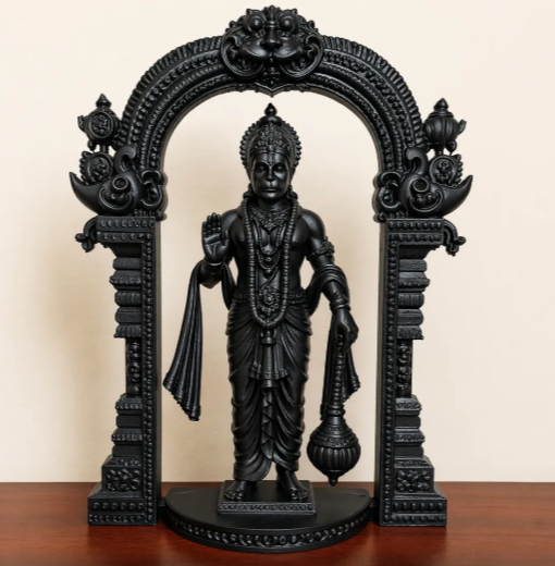 3D-printed Lord Hanuman in a blessing pos